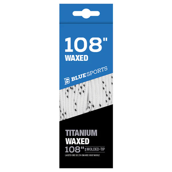 Blue Sports Titanium Waxed Laces