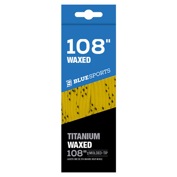 Blue Sports Titanium Waxed Laces