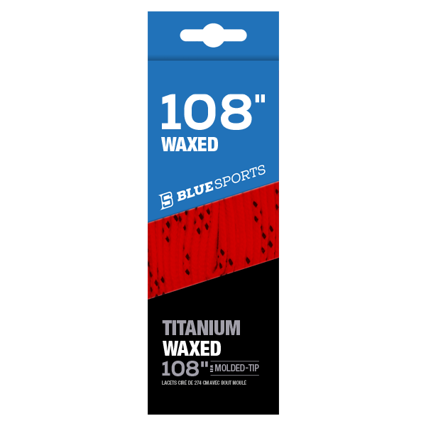 Blue Sports Titanium Waxed Laces - Colored